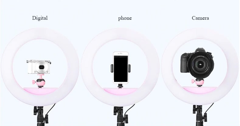 LED Ring Light QZSD RL-12 Size 14 inch With Stand by  in  - EC MALL