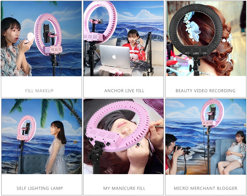 LED Ring Light QZSD RL-12 Size 14 inch With Stand by  in  - EC MALL