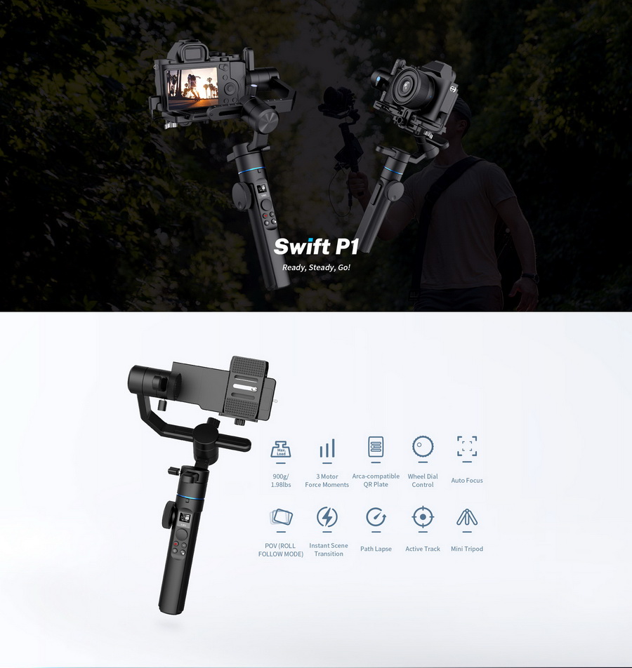 Sirui Swift P1 Gimbal for Cameras by in - EC MALL