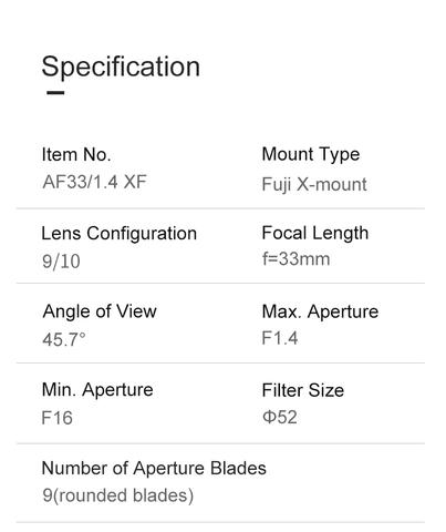 Viltrox AF 33mm f/1.4 by in - EC MALL