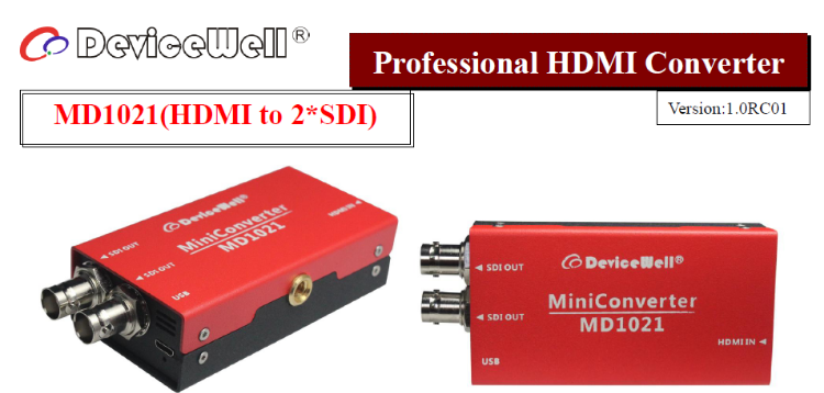 DeviceWell MD1021 HDMI to SDI Converter by  in  - EC MALL