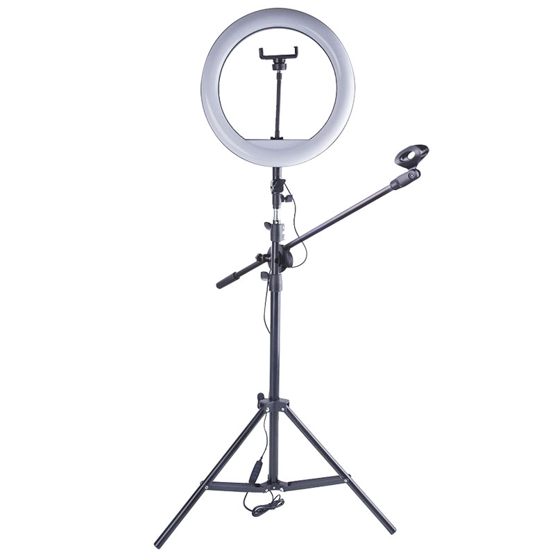 LED Ring Light 11 Inch With Stand + Microphone Stand Live SET by in - EC MALL