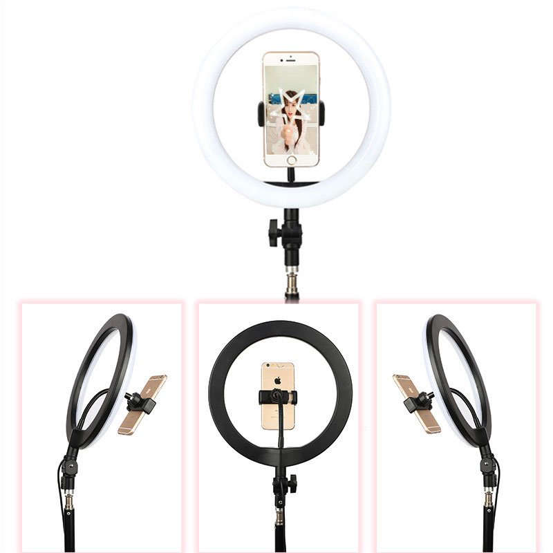 LED Ring Light 11 Inch With Stand + Microphone Stand Live SET by in - EC MALL
