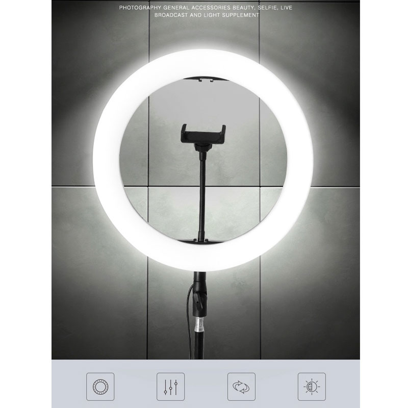 LED Ring Light 11 Inch With Stand + Microphone Stand Live SET by in - EC MALL