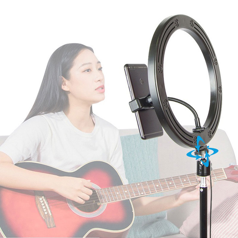 LED Ring Light 11 Inch With Stand + Microphone Stand Live SET by in - EC MALL