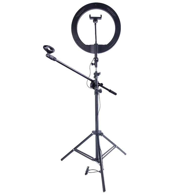 LED Ring Light 11 Inch With Stand + Microphone Stand Live SET by in - EC MALL