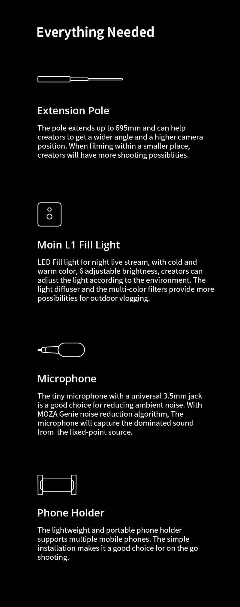 Moza Mirfak Vlogging Kit by  in  - EC MALL
