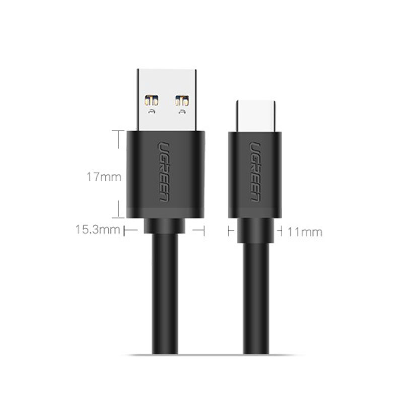 Ugreen 20882 Usb 3.0 To Usb C Cable Black 1M Us184 by  in  - EC MALL
