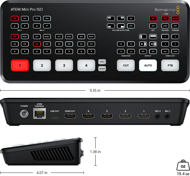 Blackmagic Design ATEM Mini Pro ISO by  in  - EC MALL