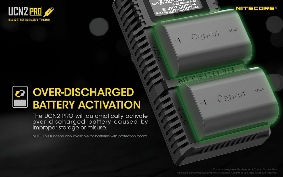 Battery Charger Nitecore UCN2 PRO Dual Slot USB QC Charger For Canon LP-E6N by  in  - EC MALL