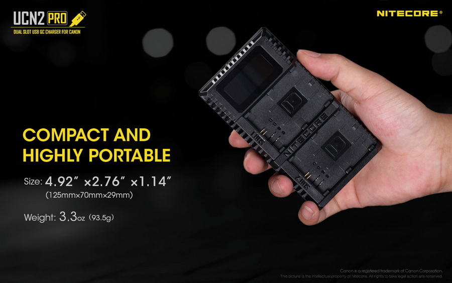 Battery Charger Nitecore UCN2 PRO Dual Slot USB QC Charger For Canon LP-E6N by  in  - EC MALL