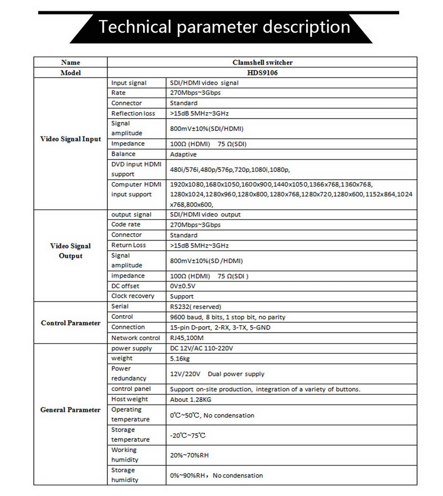 Devicewell HDS9106 Portable switchbooard with monitor HDMI*2 +SDI4 SD/HD/3G by  in  - EC MALL