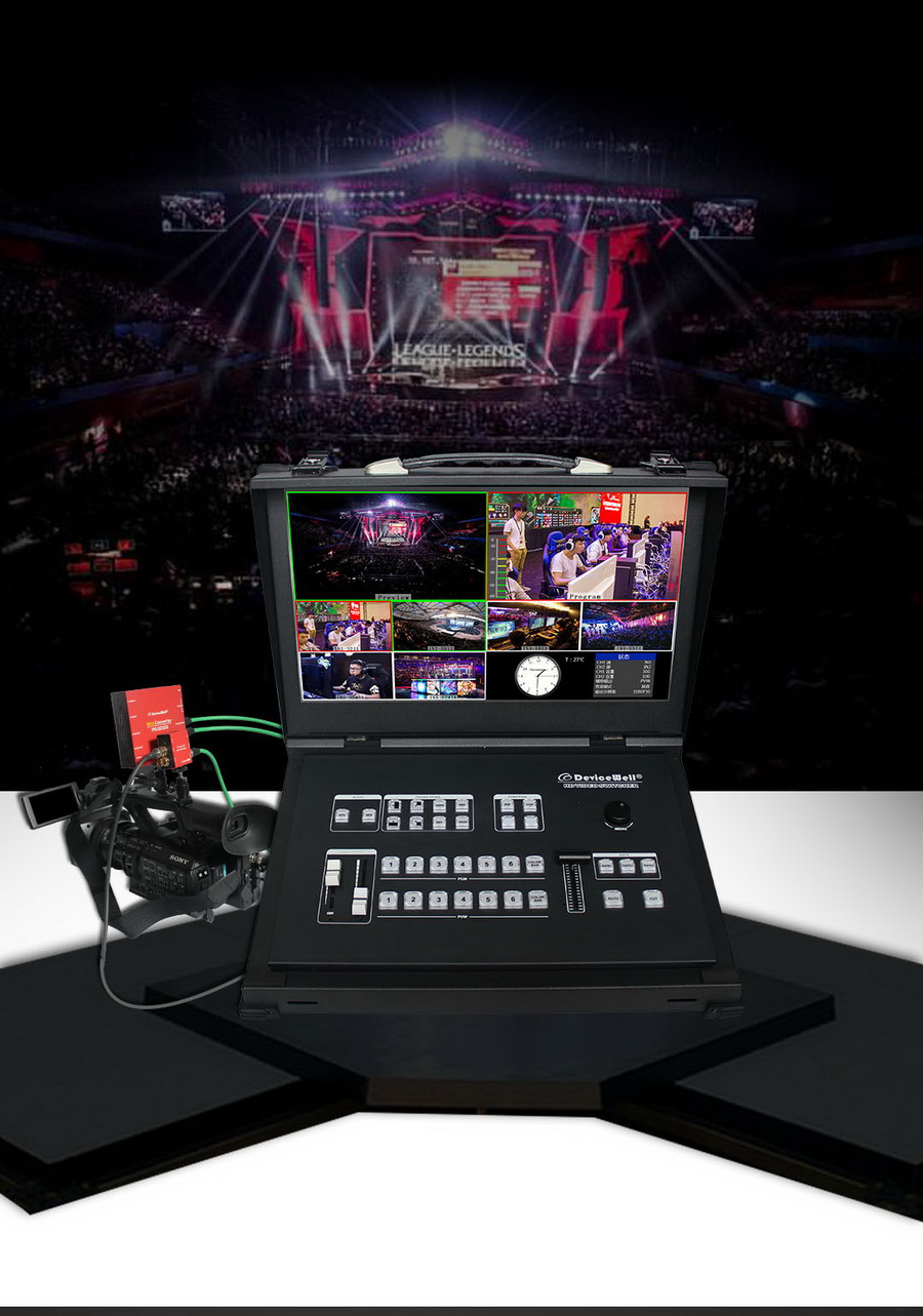 Devicewell HDS9106 Portable switchbooard with monitor HDMI*2 +SDI4 SD/HD/3G by  in  - EC MALL