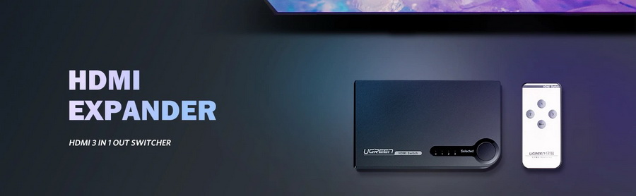 UGREEN 40234 HDMI Switch 4K 3 Input x 1 Remote Control Output by  in  - EC MALL