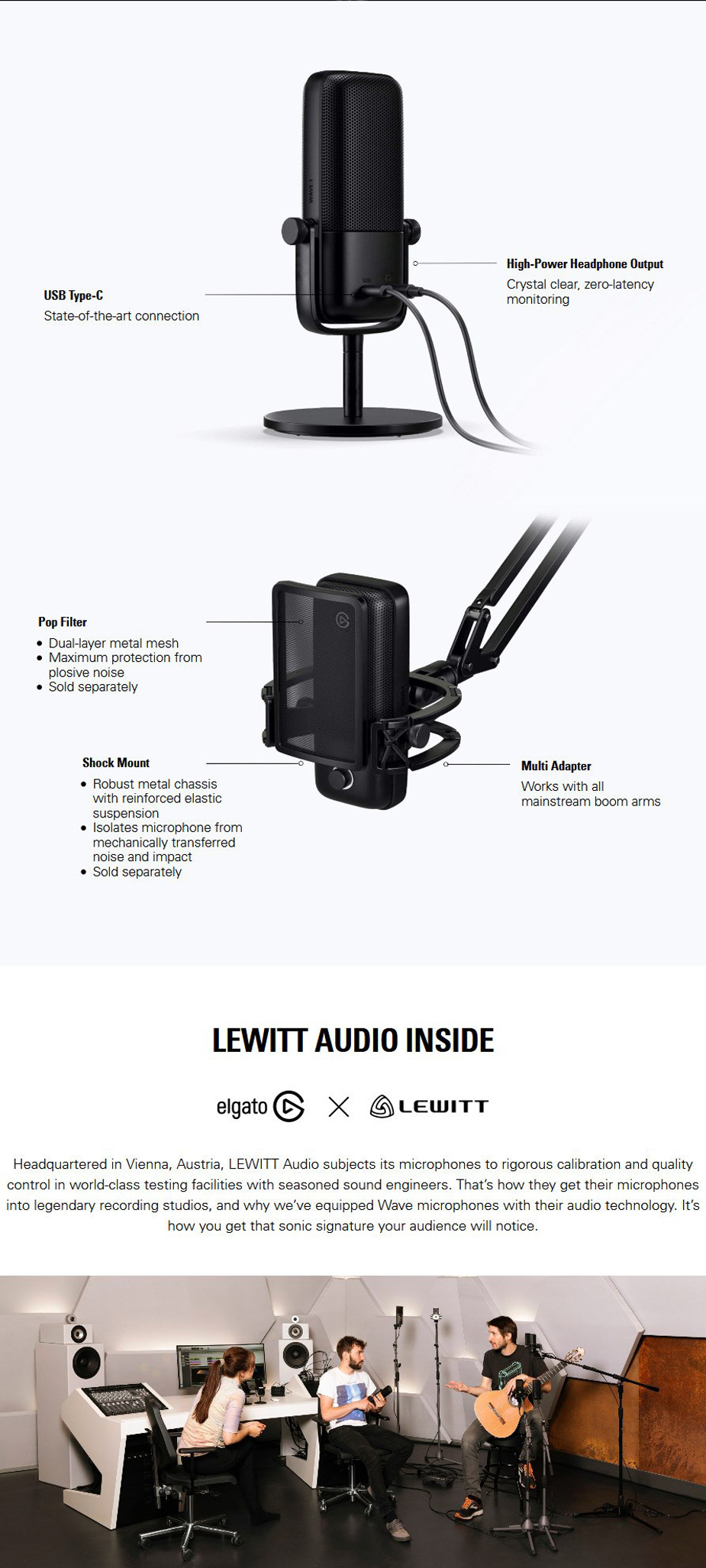 Elgato Wave 1 Premium Microphone and Digital Mixing Solution by  in  - EC MALL