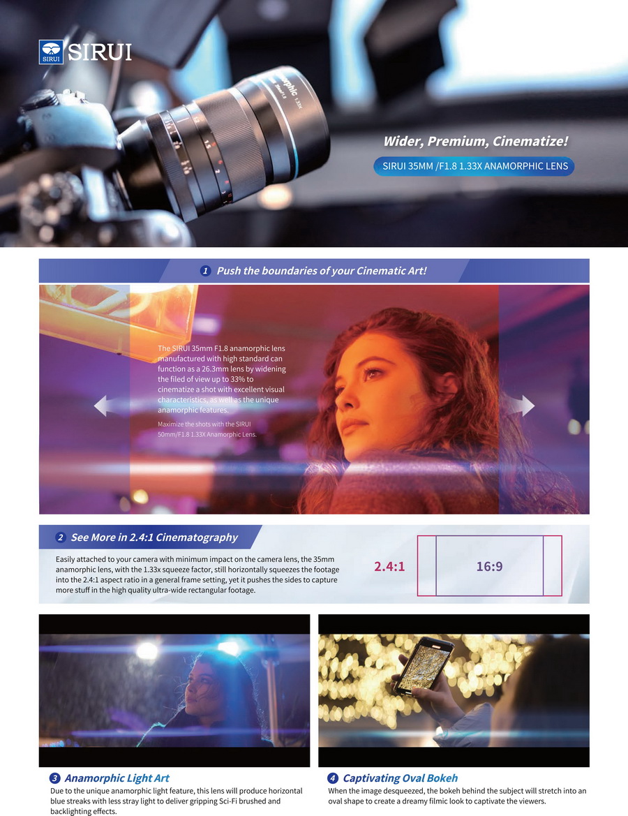 Sirui 35mm f/1.8 1.33x Anamorphic by  in  - EC MALL