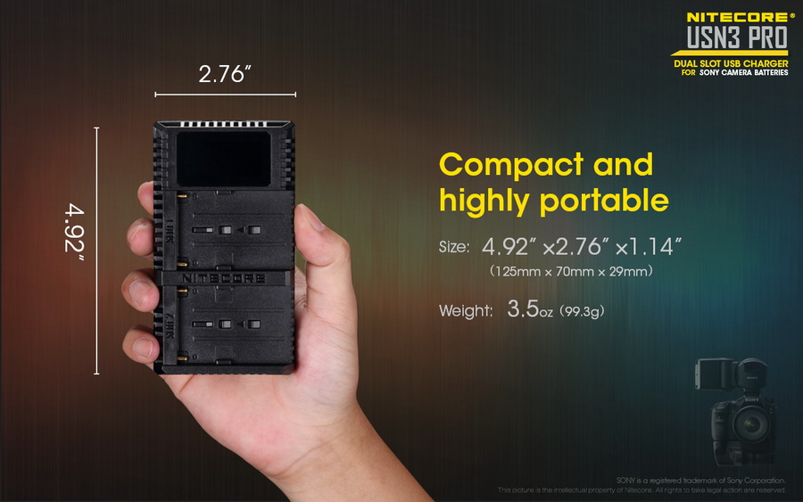 Battery Charger Nitecore USN3 PRO For Sony by  in  - EC MALL