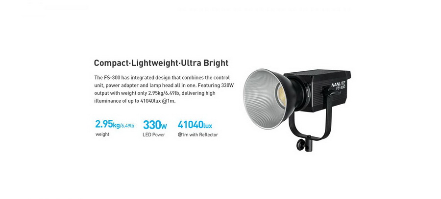 Nanlite FS-300 LED AC Monolight by  in  - EC MALL