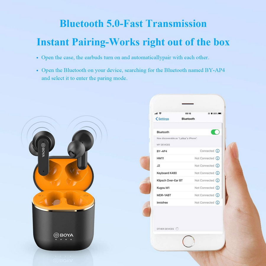 Boya BY-AP4 Advanced TWS Earbuds by  in  - EC MALL