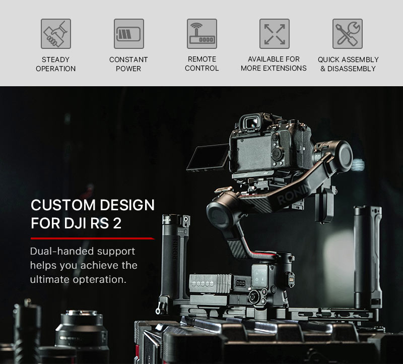 Tilta Dual Handle Power Supply Bracket for RS2 by  in  - EC MALL