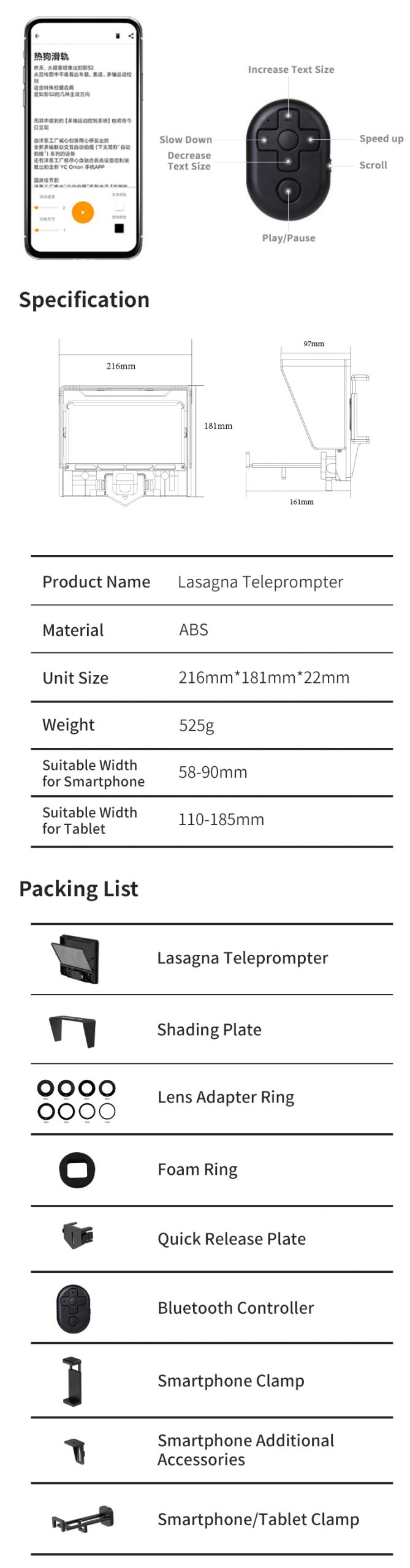 YC Onion Lasagna Teleprompter by  in  - EC MALL