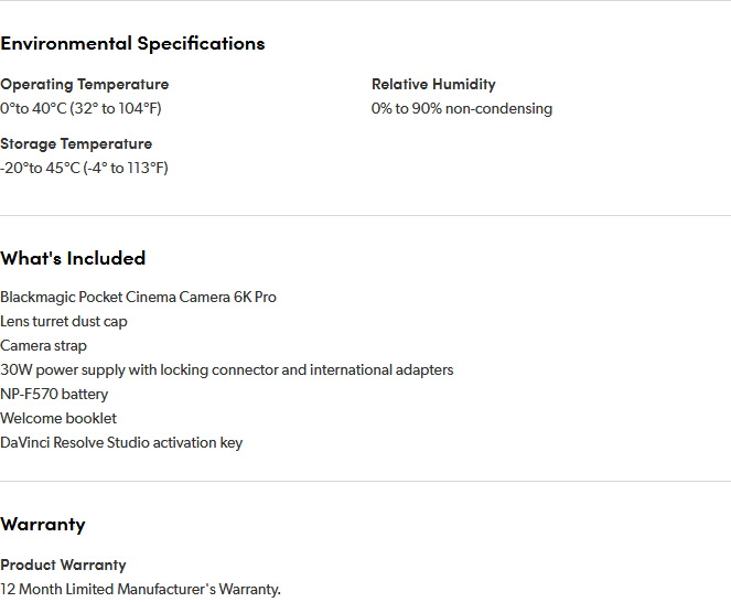 Blackmagic Pocket Cinema Camera 6K Pro by  in  - EC MALL