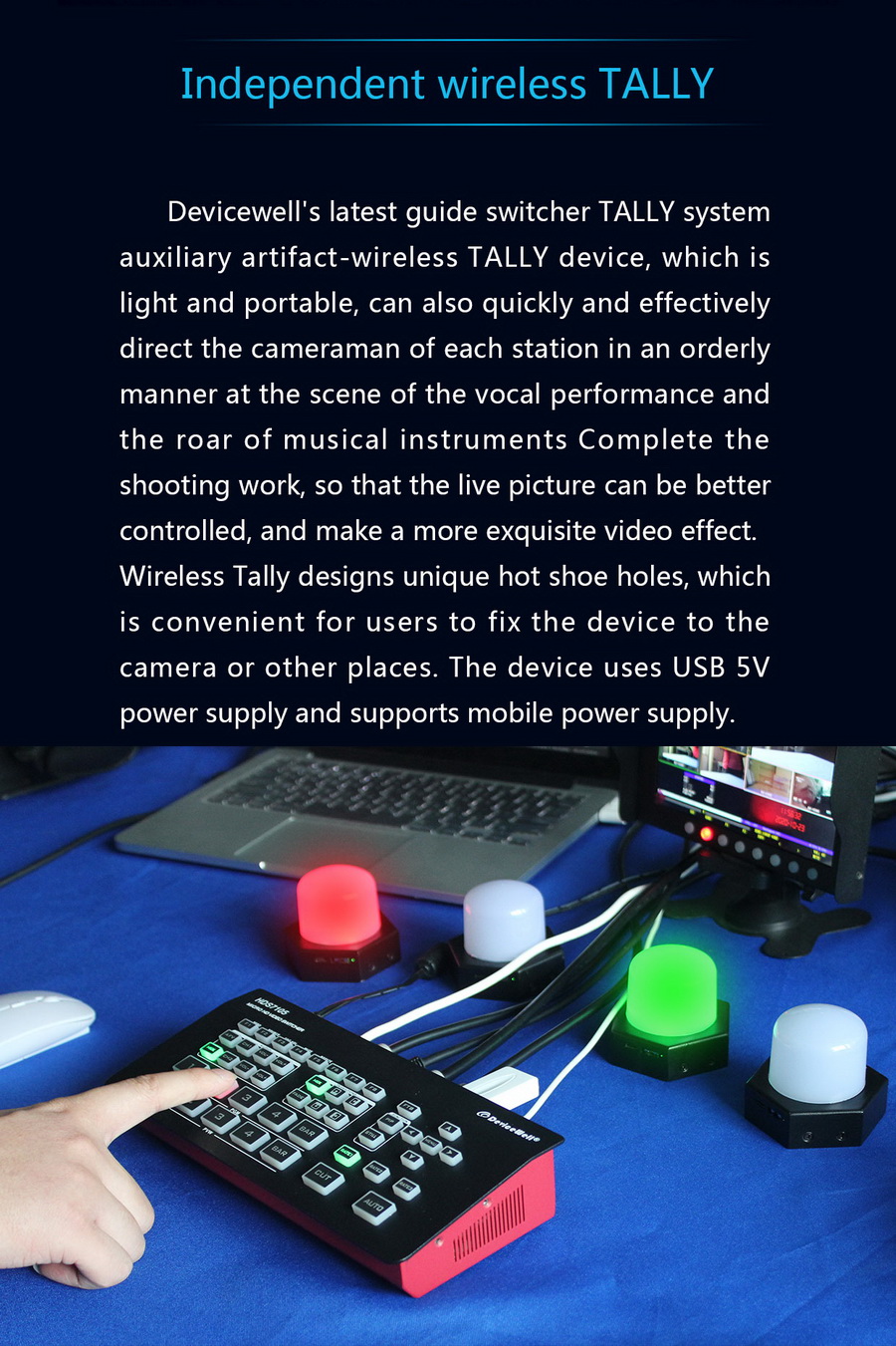 Device Well MD1010+MD1011 Wireless Tally Light Transmitter by  in  - EC MALL