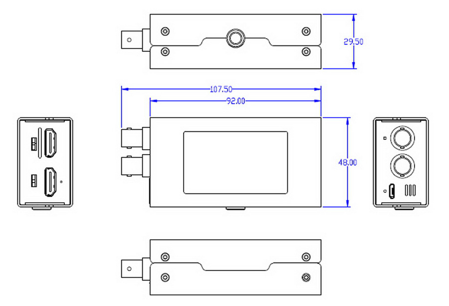 DeviceWell MD1103 Mini LCD HD SDI To BIDI Video Converter by  in  - EC MALL
