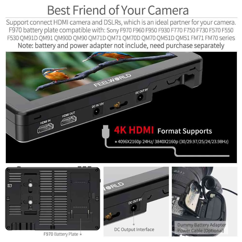 FeelWorld LUT 7 PRO 7" 3D LUT 2200 cd/m² Brightness,Touch Screen 4K HDMI Monitor by  in  - EC MALL