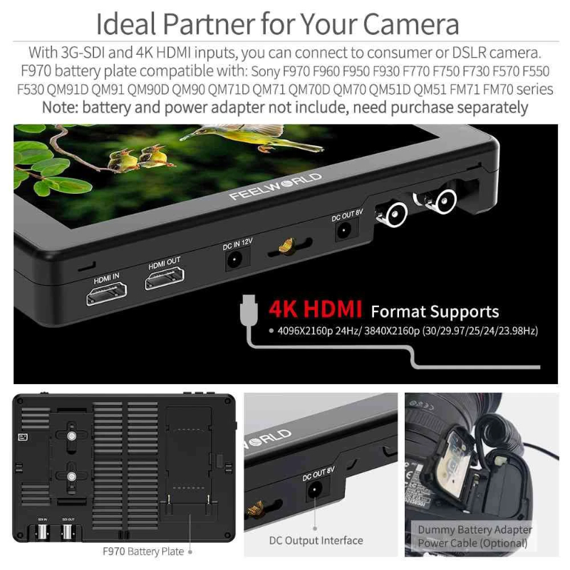 FeelWorld LUT 7S PRO 7" 3D LUT 2200 cd/m² Brightness,Touch Screen 4K HDMI Monitor by  in  - EC MALL