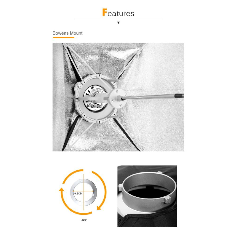 Godox SB-GUE 120CM Octagon Umbrella SoftBox with Grid Bowen Mount by  in  - EC MALL