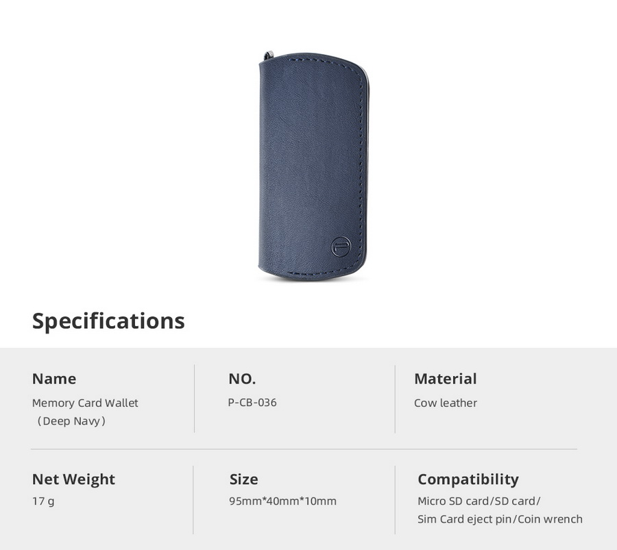 PGYTECH P-CB-036  Memory Card Wallet (Deep Navy) by  in  - EC MALL