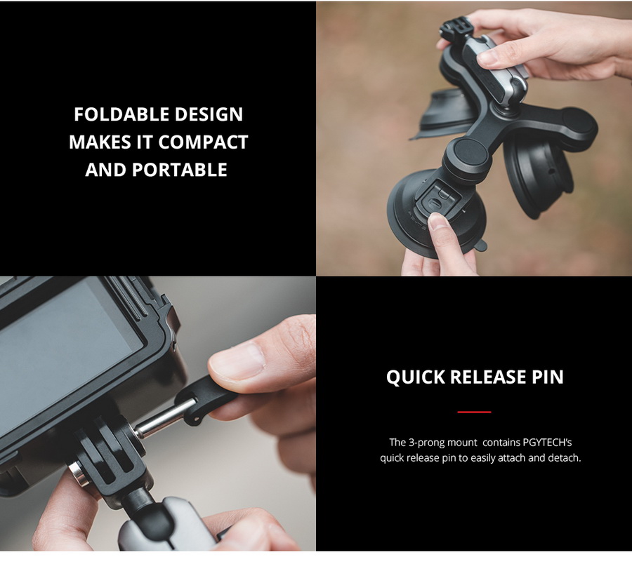 PGYTECH P-GM-136 Three-Arm Suction Mount by  in  - EC MALL