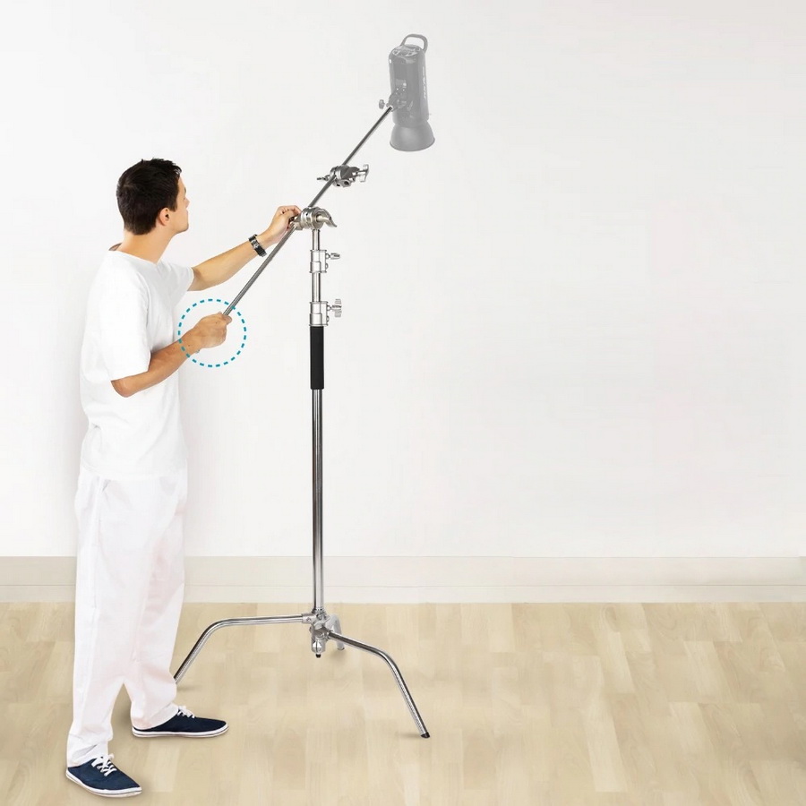 C-Stand 340cm With Boom Light Stand Arm Load 10 kg by  in  - EC MALL