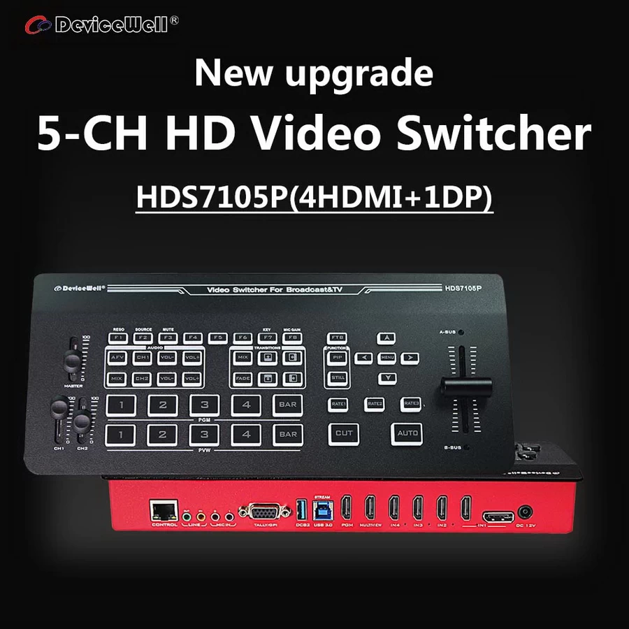 Devicewell HDS7105P Mini Switcher (4HDMI+1DP) by  in  - EC MALL