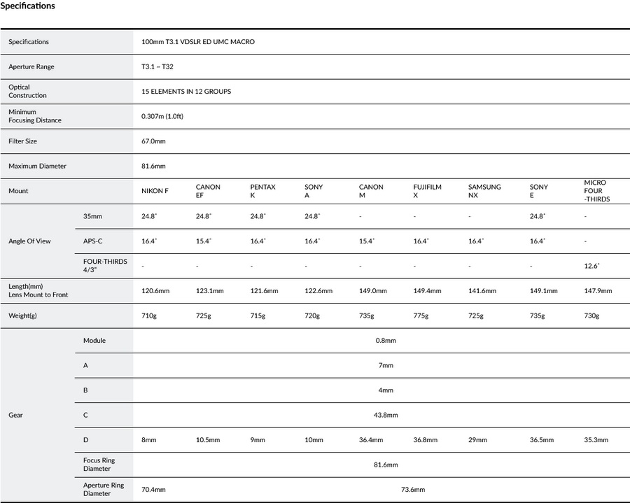 Samyang 100mm T3.1 VDSLR Lens by  in  - EC MALL