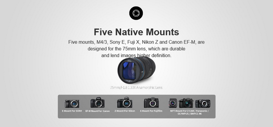 Sirui 75mm f/1.8 1.33x Anamorphic Lens by  in  - EC MALL