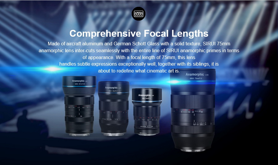 Sirui 75mm f/1.8 1.33x Anamorphic Lens by  in  - EC MALL