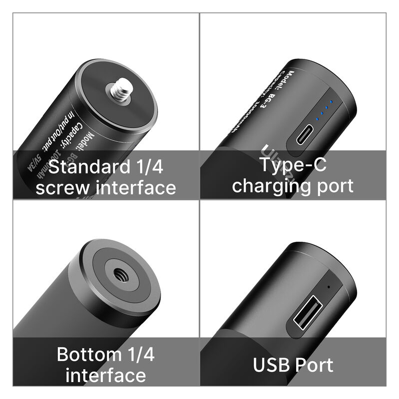 Ulanzi BG-3 10000MAh Power Bank Hand Grip For GoPro / Mirrorless / Compact / Action Cam / Mobile by  in  - EC MALL