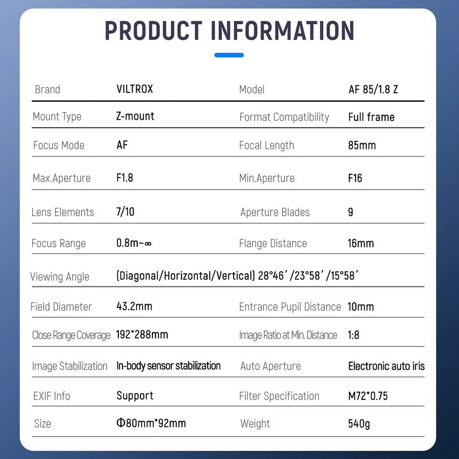 Viltrox AF 85mm f/1.8 Z Lens by  in  - EC MALL