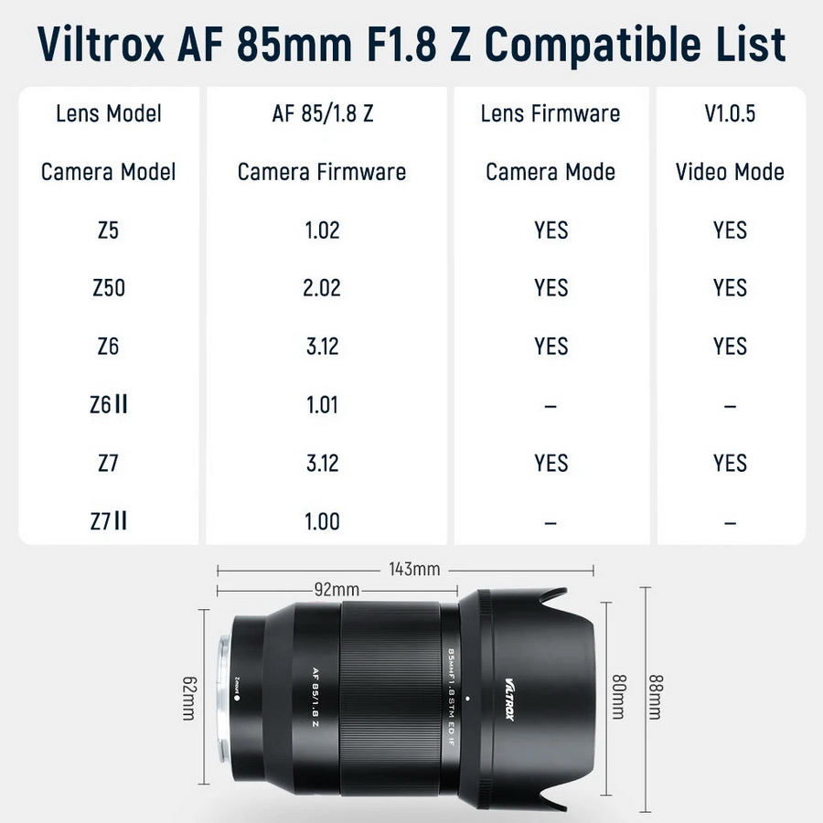 Viltrox AF 85mm f/1.8 Z Lens by  in  - EC MALL