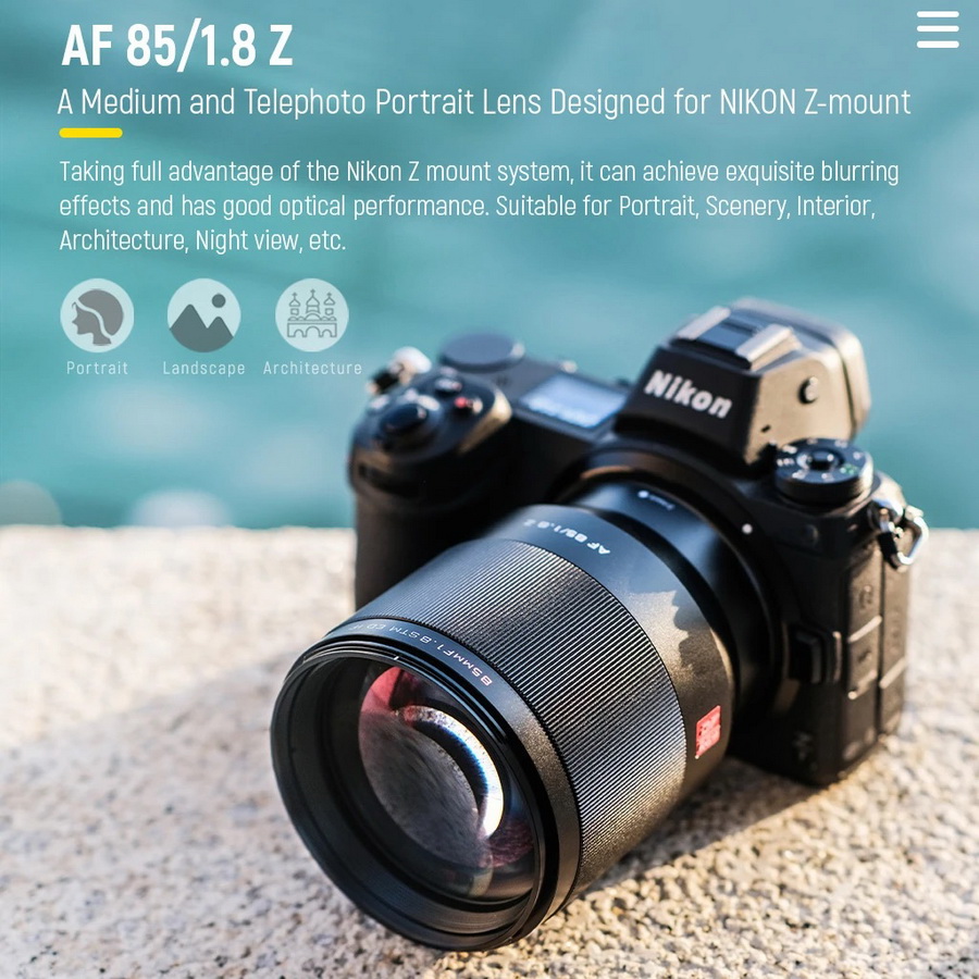 Viltrox AF 85mm f/1.8 Z Lens by  in  - EC MALL