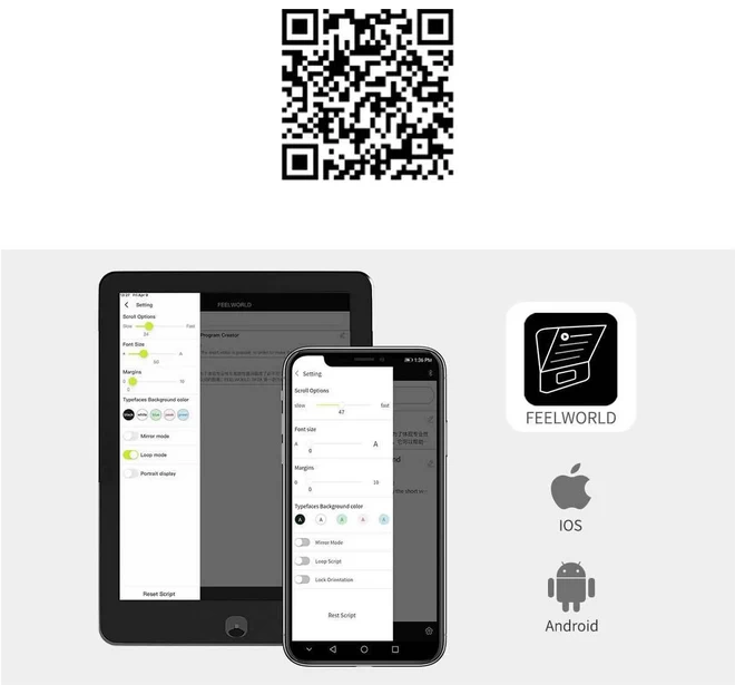 FeelWorld TP2A Portable Teleprompter by  in  - EC MALL