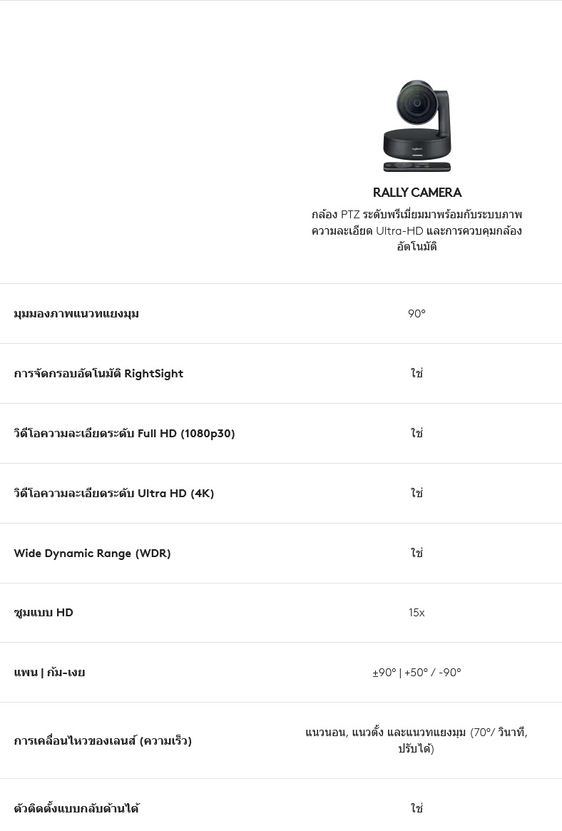 Logitech Rally Ultra HD PTZ ConferenceCam by  in  - EC MALL
