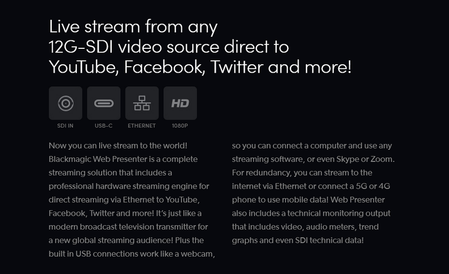 Blackmagic Design Web Presenter 4K by  in  - EC MALL
