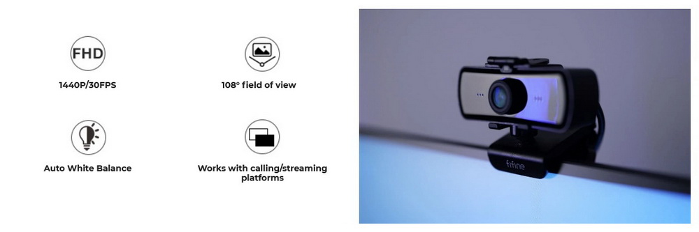 FIFINE K420 2K Computer Webcam Inclouding Tripod Stand by  in  - EC MALL