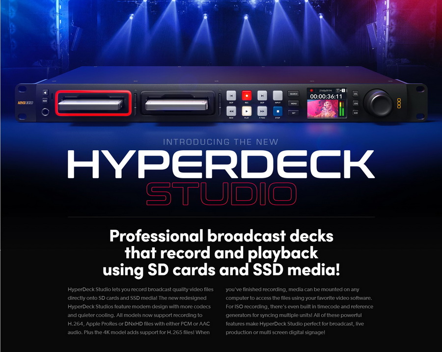 Blackmagic Design HyperDeck Studio 4K Pro by  in  - EC MALL
