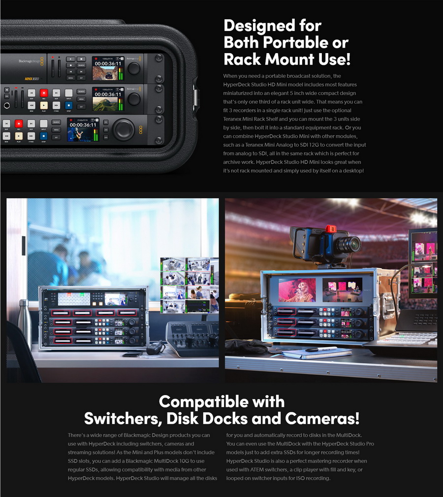 Blackmagic Design HyperDeck Studio 4K Pro by  in  - EC MALL