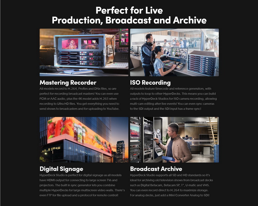 Blackmagic Design HyperDeck Studio 4K Pro by  in  - EC MALL