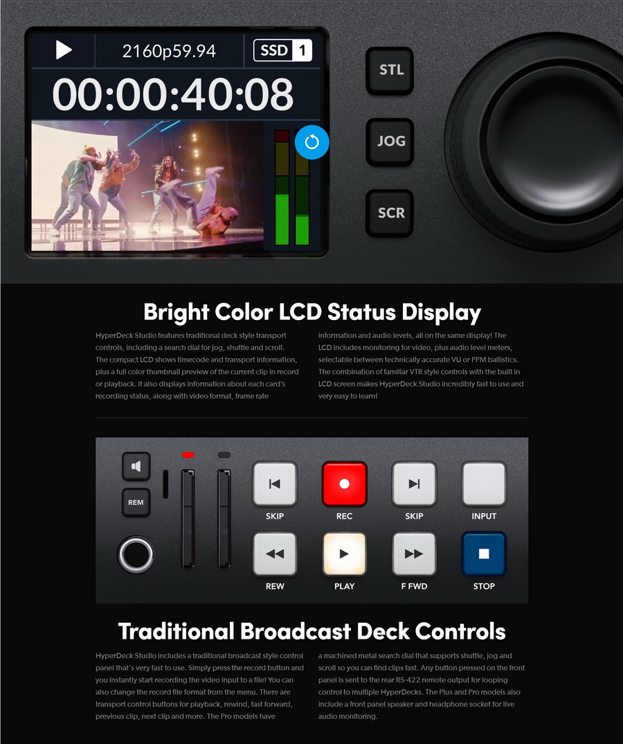Blackmagic Design HyperDeck Studio 4K Pro by  in  - EC MALL